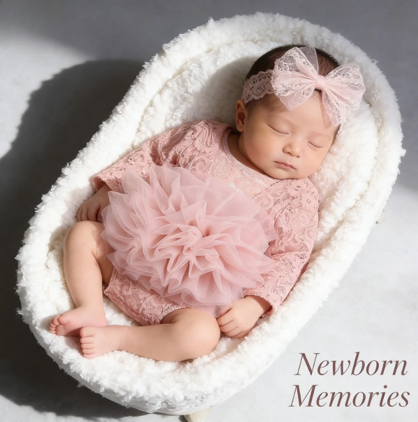 Newborn Photography Outfit Baby Tutu Lace Tulle Skirt and Headband 2 Piece Set Photo Shooting Costume for Studio Newborn Photography Outfit Baby Tutu Lace Tulle Skirt and Headband 2 Piece Set Photo Shooting Costume for Studio