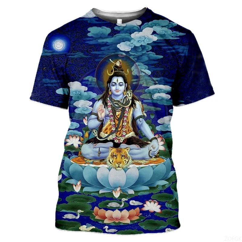 Summer Fashion Indian Deities graphic t shirts New Men Casual Oversized Nation Style Printed Round Neck Short Sleeve Tees Tops Summer Fashion Indian Deities graphic t shirts New Men Casual Oversized Nation Style Printed Round Neck Short Sleeve Tees Tops
