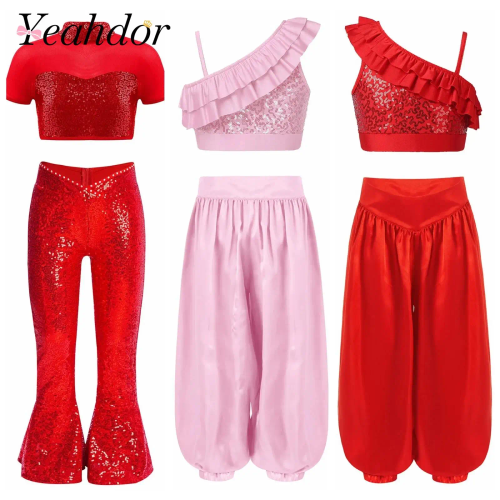 Children Shiny Sequins Dance Clothes Girls Jazz Dance Costumes Outfits Kids Dancing Stage Performance Hip Hop Show Clothing Children Shiny Sequins Dance Clothes Girls Jazz Dance Costumes Outfits Kids Dancing Stage Performance Hip Hop Show Clothing