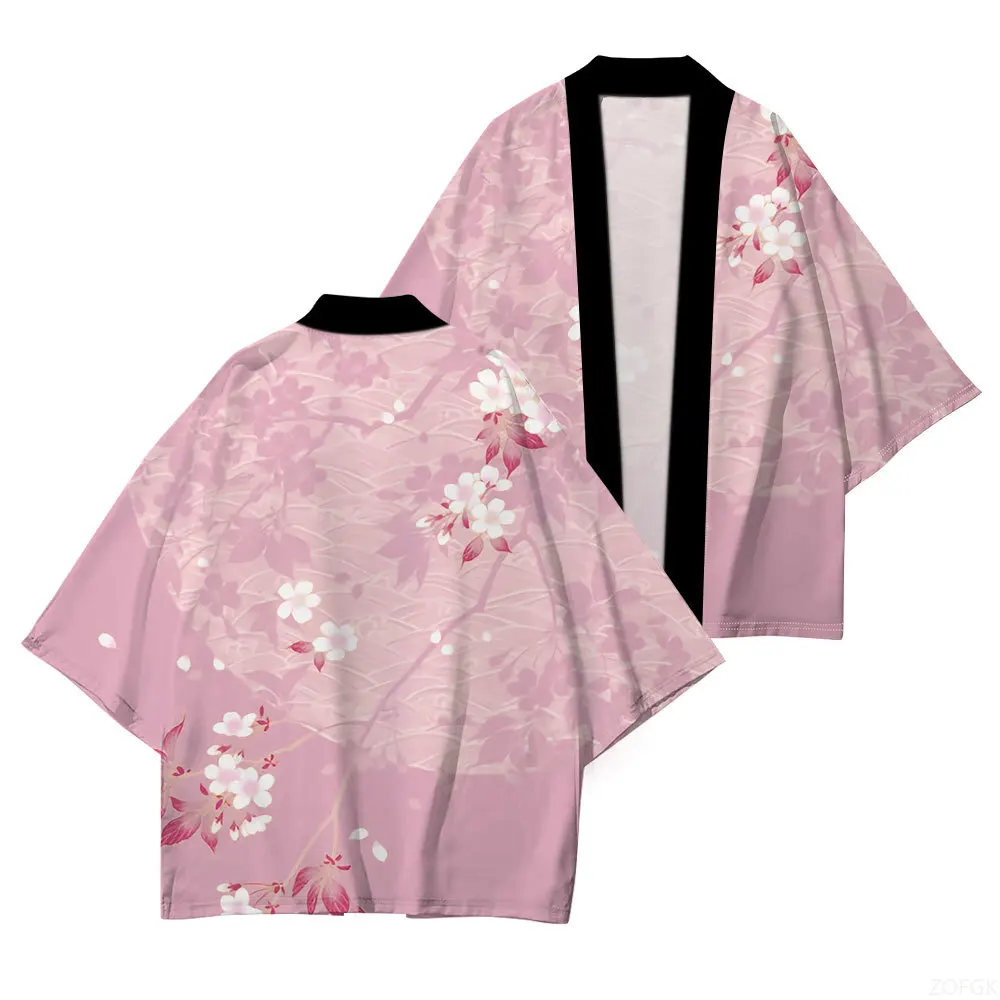 Japanese Traditional Dress Japanese Kimono Cherry Blossom Print Casual Comfort High Quality Kimono Half Sleeve Summer Fashion Japanese Traditional Dress Japanese Kimono Cherry Blossom Print Casual Comfort High Quality Kimono Half Sleeve Summer Fashion