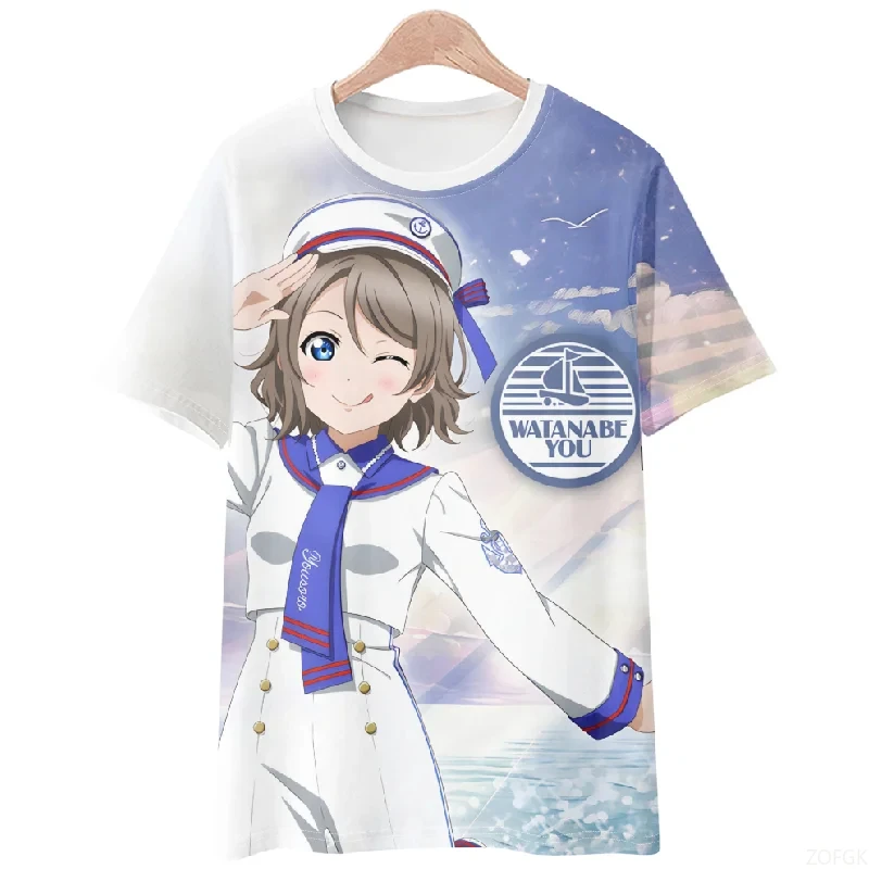 New hot selling summer 3D anime printed outdoor running fitness men's and women's casual comfortable short sleeved T-shirt New hot selling summer 3D anime printed outdoor running fitness men's and women's casual comfortable short sleeved T-shirt