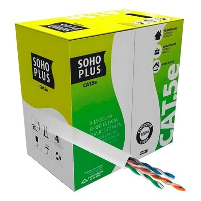 Cabo de Rede CAT.5e Furukawa SOHOPLUS, 305 Metros, Branco - 23200101 Cabo de Rede CAT.5e Furukawa SOHOPLUS, 305 Metros, Branco - 23200101