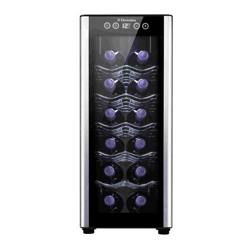 Adega de Vinho Climatizada Electrolux 12 garrafas Uma Porta Acabamento em Alumínio (ACB12) - Bivolt Adega de Vinho Climatizada Electrolux 12 garrafas Uma Porta Acabamento em Alumínio (ACB12) - Bivolt