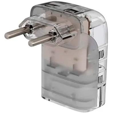 Protetor Contra Surtos Elétricos Clamper Pocket Fit 2 Pinos, Monopolar, 20A, Bivolt, Transparente - 26794 Protetor Contra Surtos Elétricos Clamper Pocket Fit 2 Pinos, Monopolar, 20A, Bivolt, Transparente - 26794