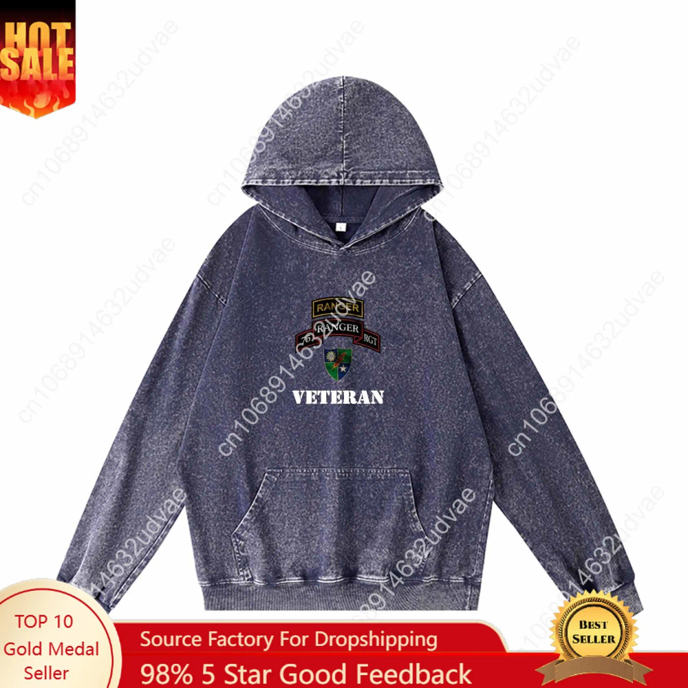 Army 75th Ranger Veteran Hoodies Retro Hooded Sweatshirt Man Woman Teenager Vintage Pullover Sweat Shirt with Customized Tops Army 75th Ranger Veteran Hoodies Retro Hooded Sweatshirt Man Woman Teenager Vintage Pullover Sweat Shirt with Customized Tops