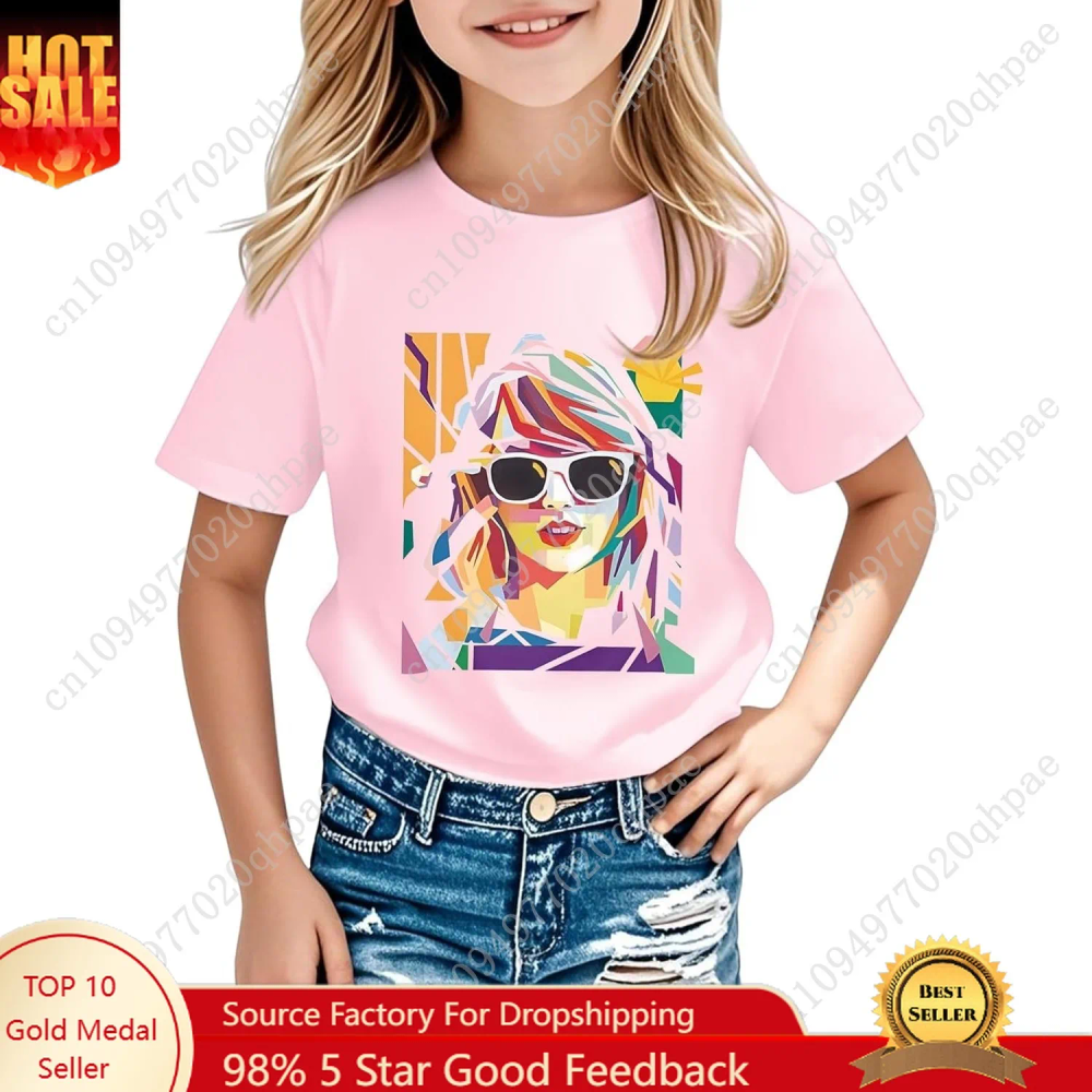 Girl Country Music T-Shirt - Kids Singer Letters Graphic Birthday Shirts Gifts Fan Song Tour Concert Outfit Top Girl Country Music T-Shirt - Kids Singer Letters Graphic Birthday Shirts Gifts Fan Song Tour Concert Outfit Top