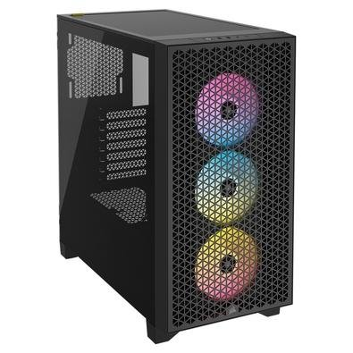 Gabinete Gamer Corsair 3000D RGB Airflow, Mid-Tower, ATX, Lateral em Vidro Temperado, com FAN, Preto - CC-9011255-WW Gabinete Gamer Corsair 3000D RGB Airflow, Mid-Tower, ATX, Lateral em Vidro Temperado, com FAN, Preto - CC-9011255-WW