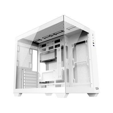 Gabinete Gamer Redragon Wideload Lite, Mid Tower, ATX e M-ATX, Lateral e Frontal em Vidro Temperado, Branco - CA-604W Gabinete Gamer Redragon Wideload Lite, Mid Tower, ATX e M-ATX, Lateral e Frontal em Vidro Temperado, Branco - CA-604W