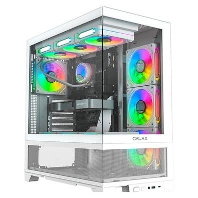 Gabinete Galax Centaurus White, Mid Tower, ATX, Frontal de Vidro, Sem FANs, Branco - GLX-CENTAURUSW-2066 Gabinete Galax Centaurus White, Mid Tower, ATX, Frontal de Vidro, Sem FANs, Branco - GLX-CENTAURUSW-2066