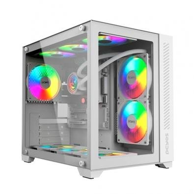 Gabinete Gamer Forcefield, Mid Tower, ATX, Frontal e Lateral em Vidro, White Ghost - GFFWGP Gabinete Gamer Forcefield, Mid Tower, ATX, Frontal e Lateral em Vidro, White Ghost - GFFWGP