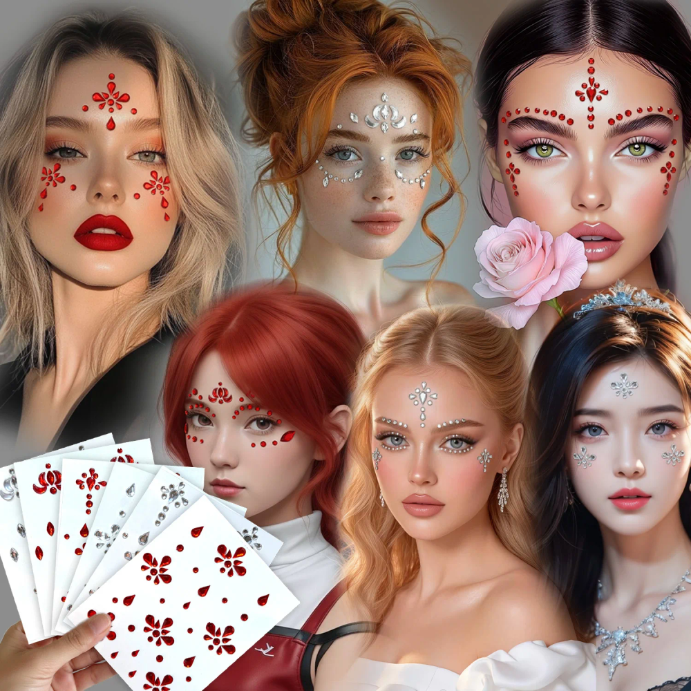 Self Adhesive Pearl Forehead Decal Rhinestone Ancient Makeup Dot Sticker DIY Traditional Flower for Bridal Stage Glamour Self Adhesive Pearl Forehead Decal Rhinestone Ancient Makeup Dot Sticker DIY Traditional Flower for Bridal Stage Glamour