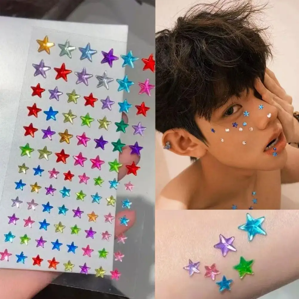 Self-Adhesive Face Rhinestones Colorful Crystal Gem Stickers for Music Festivals, Rave Party Makeup DIY Nail Art & Eyes Accents Self-Adhesive Face Rhinestones Colorful Crystal Gem Stickers for Music Festivals, Rave Party Makeup DIY Nail Art & Eyes Accents