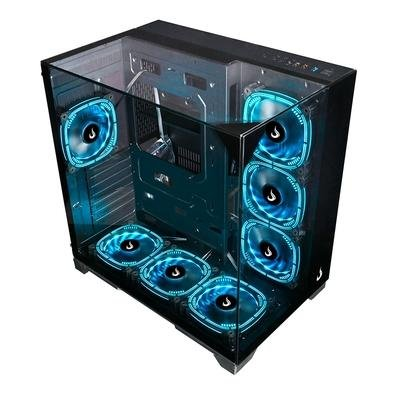 Gabinete Gamer Rise Mode Galaxy Full Glass, Mid Tower, ATX, Lateral e Frente em Vidro Temperado, Sem FANs, Preto - RM-CA-FG-B Gabinete Gamer Rise Mode Galaxy Full Glass, Mid Tower, ATX, Lateral e Frente em Vidro Temperado, Sem FANs, Preto - RM-CA-FG-B
