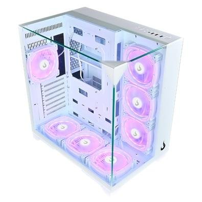 Gabinete Gamer Rise Mode Galaxy Full Glass, Mid Tower, ATX, Lateral e Frente em Vidro Temperado, Sem FANs, Branco - RM-CA-FG-W Gabinete Gamer Rise Mode Galaxy Full Glass, Mid Tower, ATX, Lateral e Frente em Vidro Temperado, Sem FANs, Branco - RM-CA-FG-W