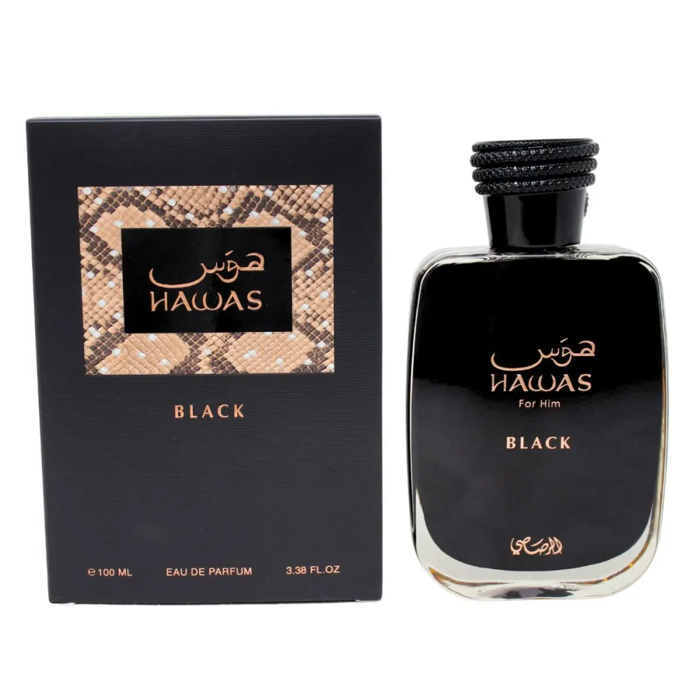 RASASL Hawas Black for Men Eau de Parfum Unleash Your Inner Power with a Long-Lasting, Seductive Aroma for the Confident man RASASL Hawas Black for Men Eau de Parfum Unleash Your Inner Power with a Long-Lasting, Seductive Aroma for the Confident man
