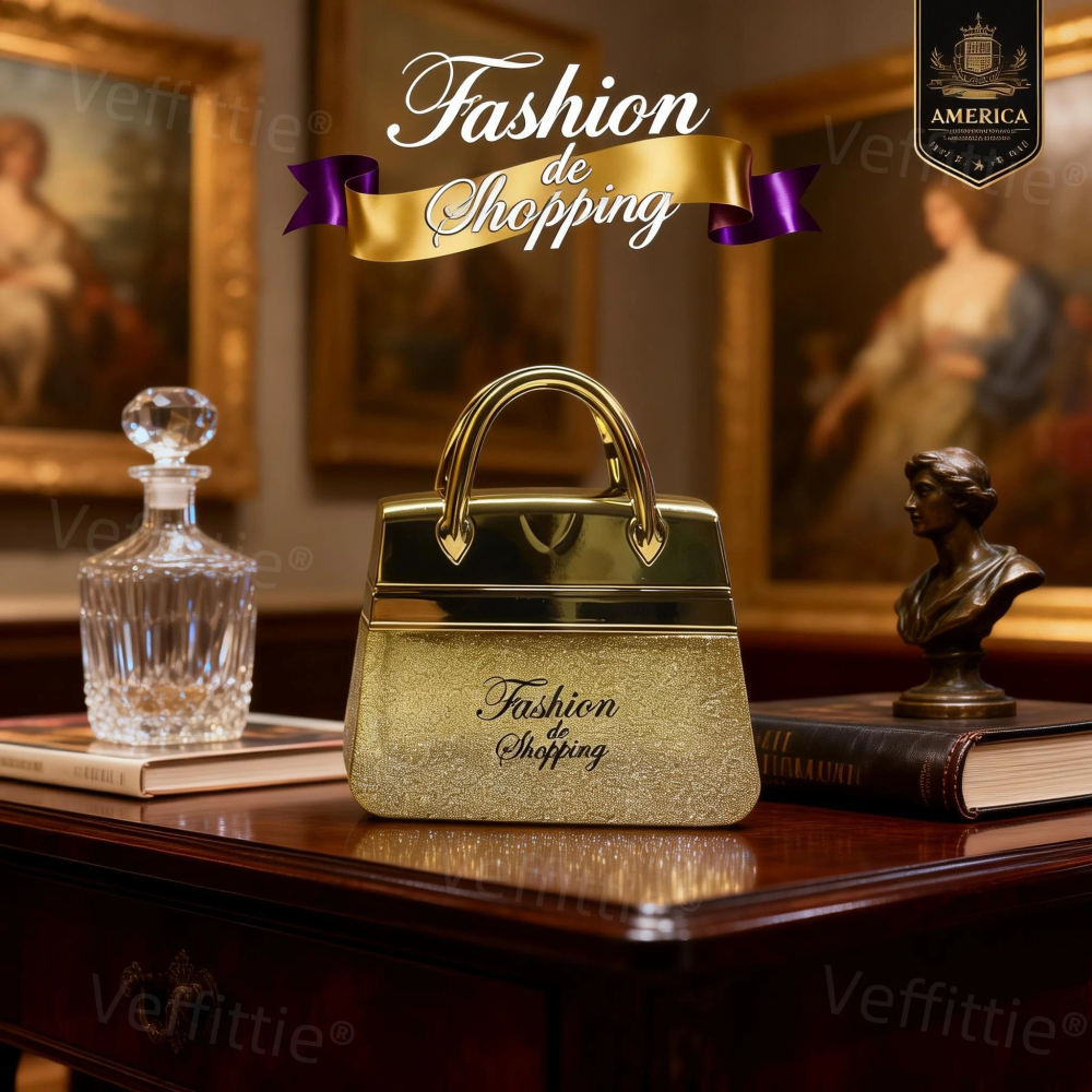 Luxury Gala Woody-Fruity Elegance Eau De Parfum, 1.7oz Green Handbag Bottle Formal Evening Wear, Luxurious Cedar-Vanilla Essence