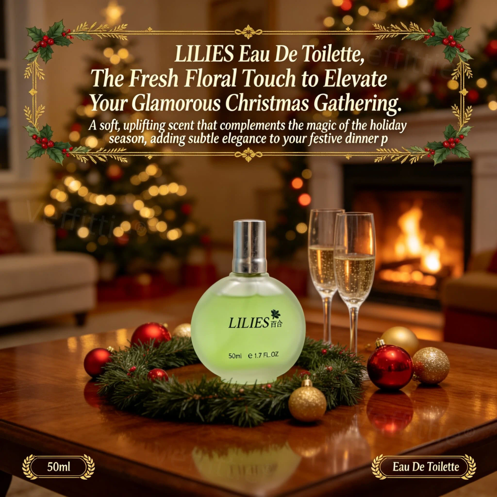 Winter Cozy Lily Warmth 50ml Eau De Toilette, Warm Home Blend, Indoor Relaxation, Lazy Weekends, Long Lasting Aroma for Cozy