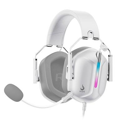 Headset Gamer Rise Mode G1 Special Edition White, Driver 50mm, Led Rainbow, USB e P3 3.5mm, Branco - RM-HS-G1SE-W Headset Gamer Rise Mode G1 Special Edition White, Driver 50mm, Led Rainbow, USB e P3 3.5mm, Branco - RM-HS-G1SE-W