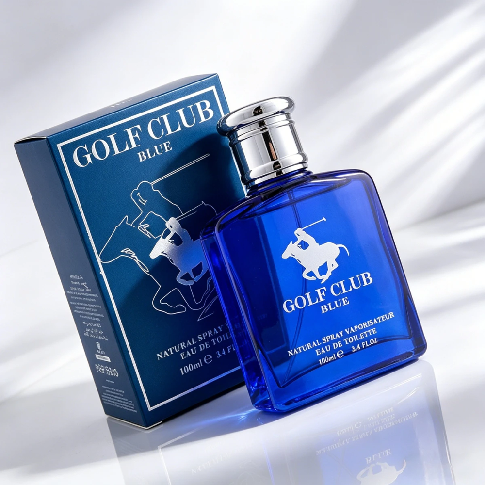 Men's Golf Club Blue Fragrance 100ml - Fresh Marine & Citrus Scent, Long Lasting Eau de Toilette, Sporty & Elegant Perfume for Daily Wear, Gift for Him Men's Golf Club Blue Fragrance 100ml - Fresh Marine & Citrus Scent, Long Lasting Eau de Toilette, Sporty & Elegant Perfume for Daily Wear, Gift for Him