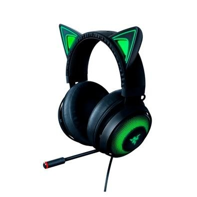 Headset Gamer Razer Kraken Kitty V2, Chroma RGB, 7.1, Driver 40mm, USB, Kitty Ears, Preto - RZ0404730100 Headset Gamer Razer Kraken Kitty V2, Chroma RGB, 7.1, Driver 40mm, USB, Kitty Ears, Preto - RZ0404730100