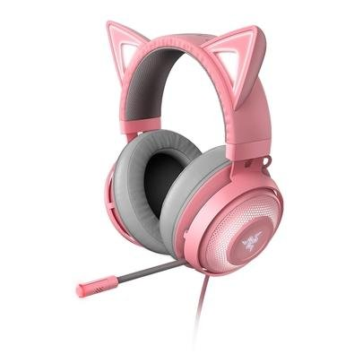 Headset Gamer Razer Kraken Kitty V2, Chroma RGB, 7.1, Driver 40mm, USB, Rosa - RZ0404730200 Headset Gamer Razer Kraken Kitty V2, Chroma RGB, 7.1, Driver 40mm, USB, Rosa - RZ0404730200