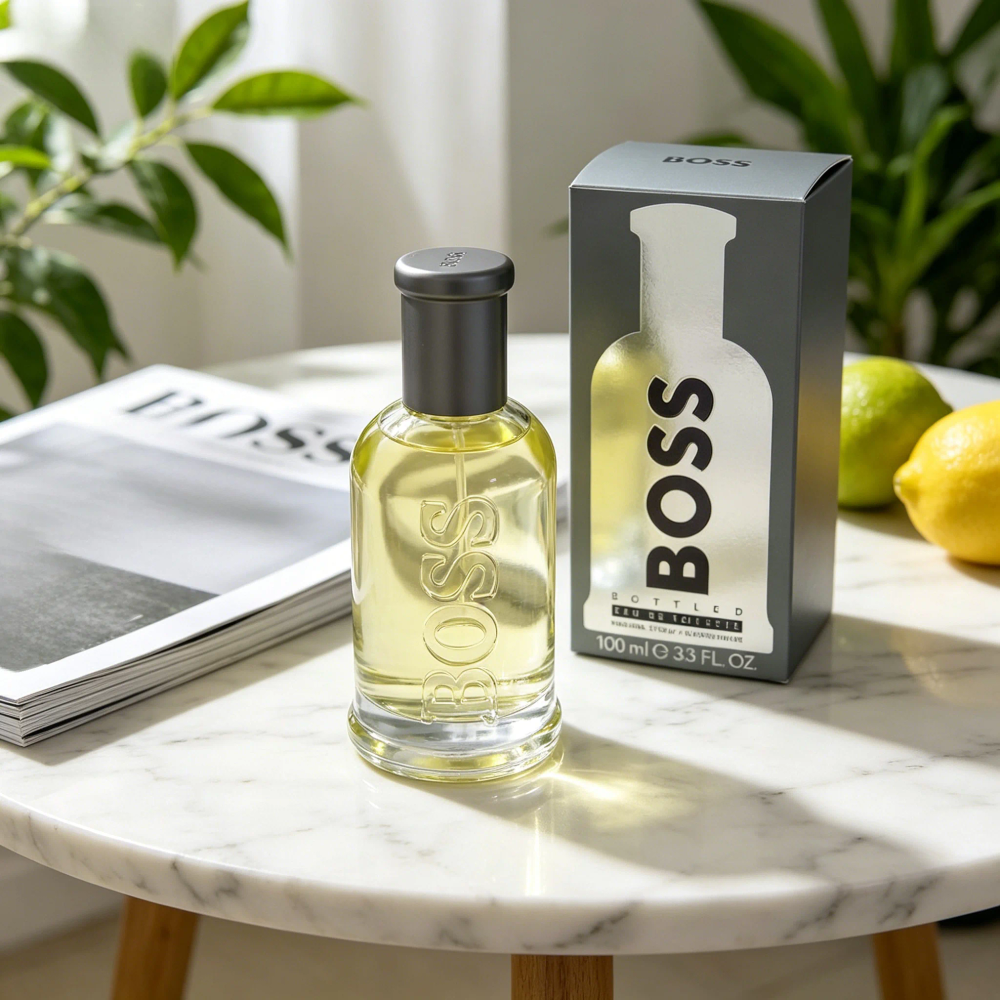 Hugo Boss Bottled Eau de Toilette Woody Men's Cologne With Notes of Apple, Cinnamon & Wood Long Lasting Fragrance