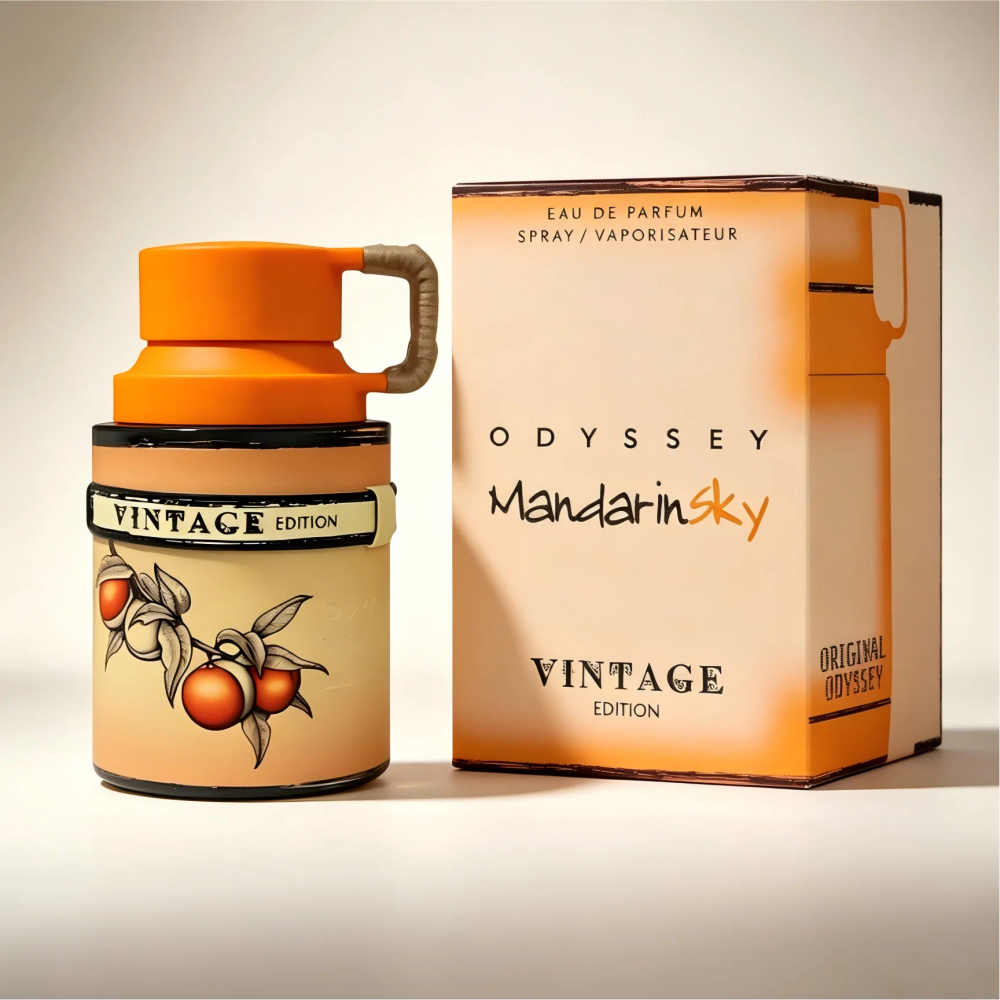 Armaf Odyssey Mandarin Sky Vintage Edition 100ml Citrus Woody Unisex Perfume Gift for Daily Outdoor Use