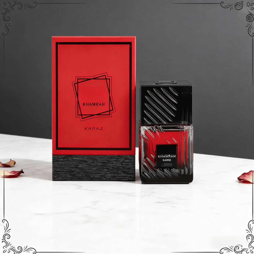 KHAMRAH KARAZ Unisex Eau De Toilette, Woody Light Fragrance with Exotic Charm, Perfect for Men & Couple Date Nights KHAMRAH KARAZ Unisex Eau De Toilette, Woody Light Fragrance with Exotic Charm, Perfect for Men & Couple Date Nights