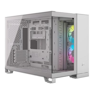 Gabinete Gamer Corsair 2500X LINK Mid-Tower, M-ATX, Vidro temperado, 2x FANs, Branco - CC-9011268-WW Gabinete Gamer Corsair 2500X LINK Mid-Tower, M-ATX, Vidro temperado, 2x FANs, Branco - CC-9011268-WW