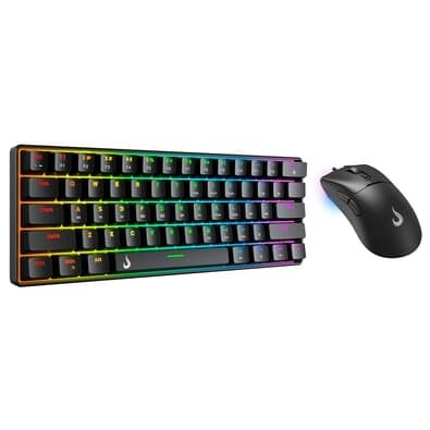 Kit Gamer Set 02 Rise Mode Black Brown, Teclado Mecânico GM1 Black RGB Brown, Mouse G1 Pro Black 12000 DPI, Preto - RM-GS02-BBRO Kit Gamer Set 02 Rise Mode Black Brown, Teclado Mecânico GM1 Black RGB Brown, Mouse G1 Pro Black 12000 DPI, Preto - RM-GS02-BBRO