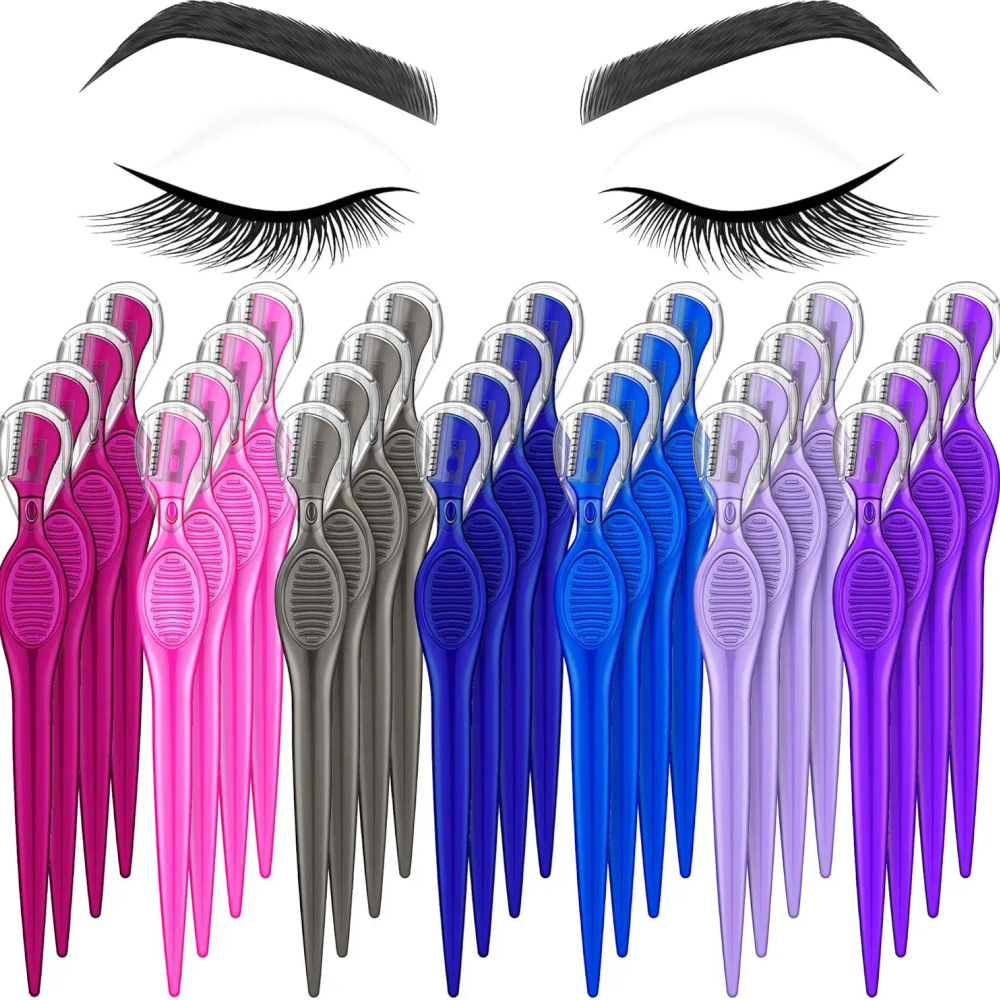 28 Pcs Eyebrow Razor Shaver Trimmer for Facial Hair Removal Multipurpose Exfoliating Tool with Protective Cover 28 Pcs Eyebrow Razor Shaver Trimmer for Facial Hair Removal Multipurpose Exfoliating Tool with Protective Cover