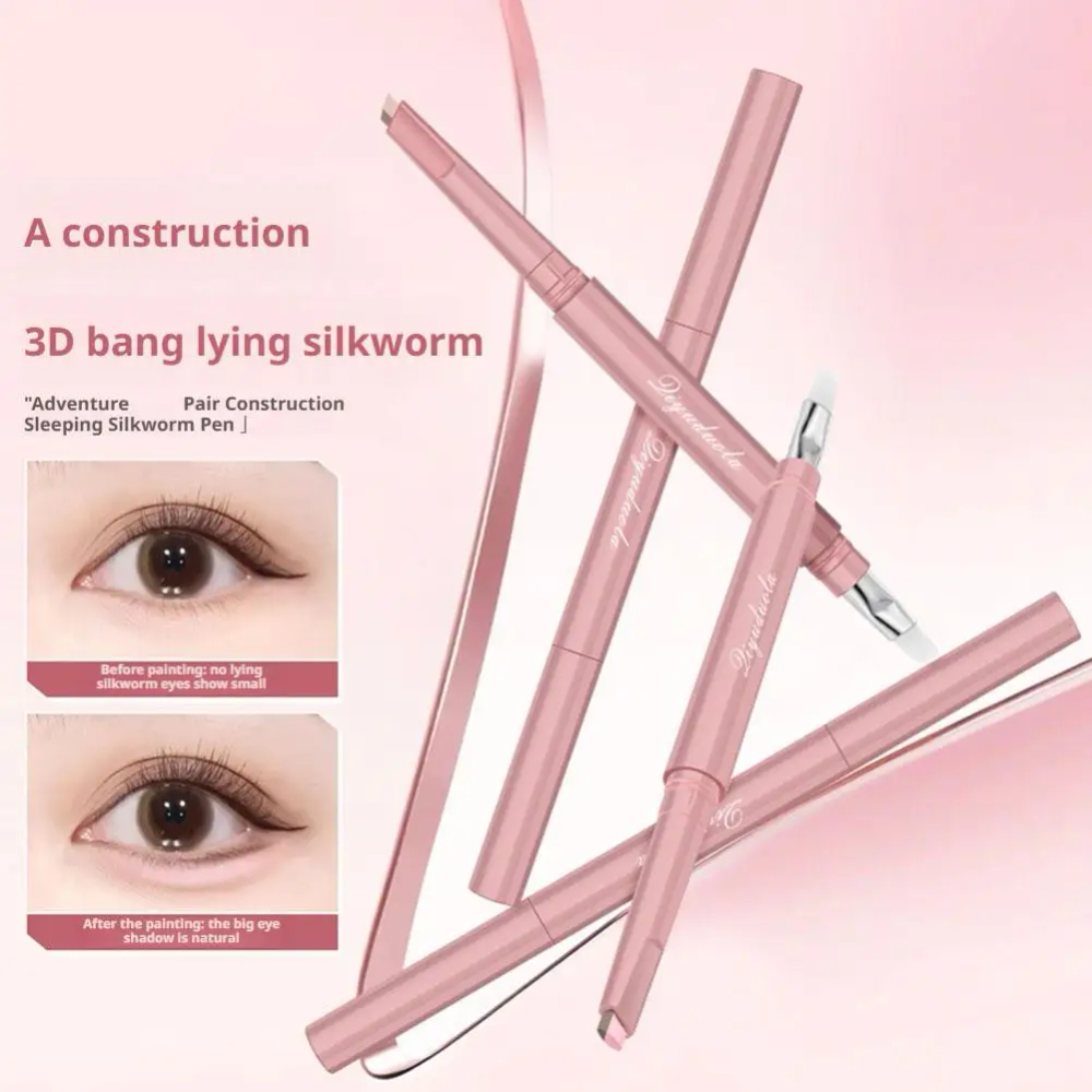 Double-Head Silkworm Pen Eyeliner Pencil Water-Resistant Dizzy-Resistant Three-Dimensional Effect Under-Eye Brightener Pen Double-Head Silkworm Pen Eyeliner Pencil Water-Resistant Dizzy-Resistant Three-Dimensional Effect Under-Eye Brightener Pen