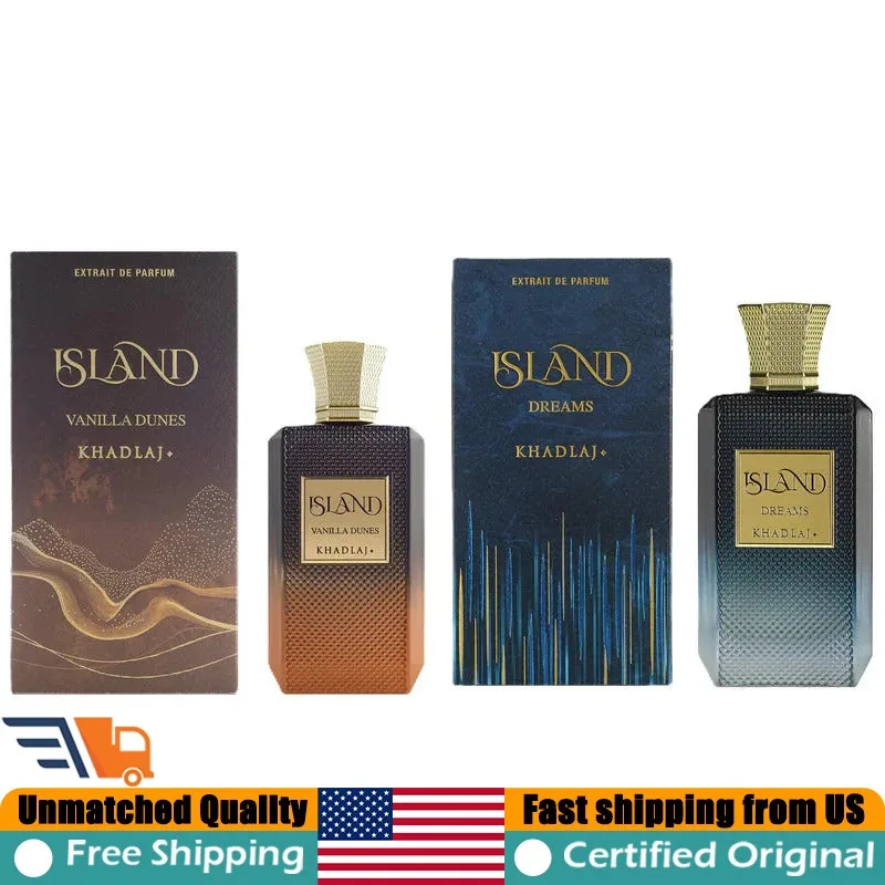 Khadlaj Island Dreams Vanilla Dunes 2-Piece Set Eau de Parfum Long Lasting Oriental Vanilla Fresh Citrus Unisex Perfumes 3 4 Oz Khadlaj Island Dreams Vanilla Dunes 2-Piece Set Eau de Parfum Long Lasting Oriental Vanilla Fresh Citrus Unisex Perfumes 3 4 Oz