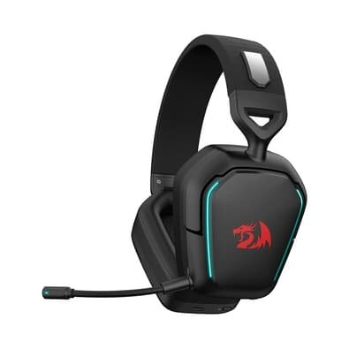 Headset Gamer Sem Fio Redragon Mira 7.1, Bluetooth e 2.4GHz, RGB, Preto - H868 Headset Gamer Sem Fio Redragon Mira 7.1, Bluetooth e 2.4GHz, RGB, Preto - H868