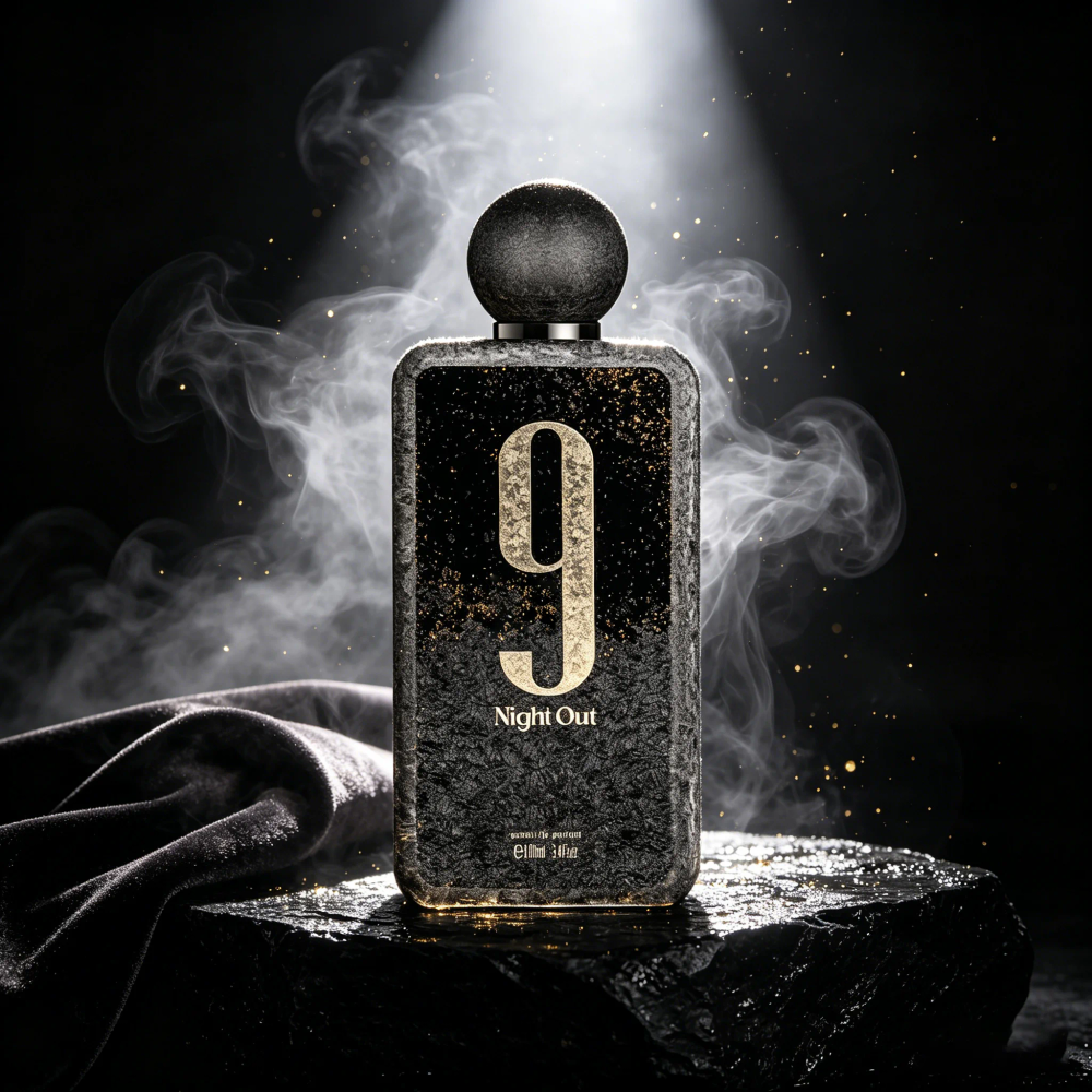 Afnan 9 PM Night Out Extrait de Parfum for Unisex Oriental Spicy Fragrance, Perfect Gift for Women & Men, 3.4 fl oz
