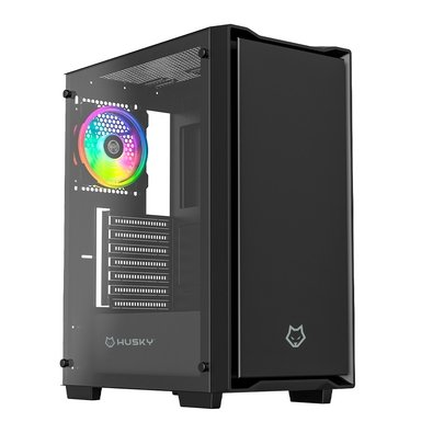 Gabinete Gamer Husky Dome 110, Mid Tower, ATX, Lateral em Vidro, Sem FANs, Preto - HGN110PT Gabinete Gamer Husky Dome 110, Mid Tower, ATX, Lateral em Vidro, Sem FANs, Preto - HGN110PT
