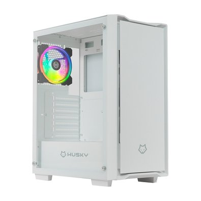 Gabinete Gamer Husky Dome 110, Mid Tower, ATX, Lateral em Vidro, Sem FANs, Branco - HGN110BR Gabinete Gamer Husky Dome 110, Mid Tower, ATX, Lateral em Vidro, Sem FANs, Branco - HGN110BR