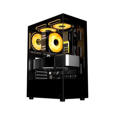Gabinete Gamer Liketec Heydar Dark, Mid Tower, ATX, Lateral e Frontal em Vidro Temperado, Preto - LC-CB-HEYDAR-2084 Gabinete Gamer Liketec Heydar Dark, Mid Tower, ATX, Lateral e Frontal em Vidro Temperado, Preto - LC-CB-HEYDAR-2084