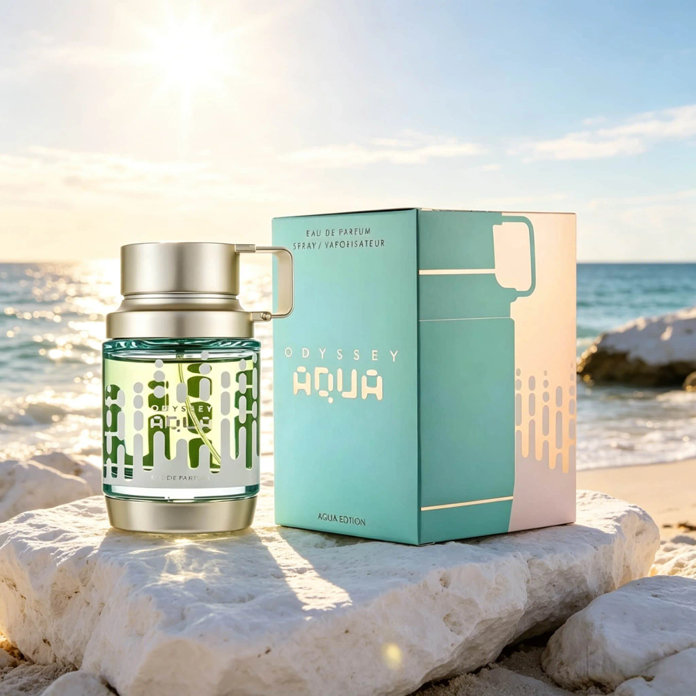 Armaf Odyssey Aqua EDP | Kettle-shaped bottle, bright aquatic-citrus notes, summery masculine vibe Armaf Odyssey Aqua EDP | Kettle-shaped bottle, bright aquatic-citrus notes, summery masculine vibe