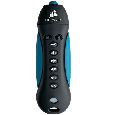 Pen Drive 256GB Corsair Padlock 3, USB 3.0, com Criptografia, Resistente à Água e Choque, Azul e Preto - CMFPLA3B-256GB Pen Drive 256GB Corsair Padlock 3, USB 3.0, com Criptografia, Resistente à Água e Choque, Azul e Preto - CMFPLA3B-256GB