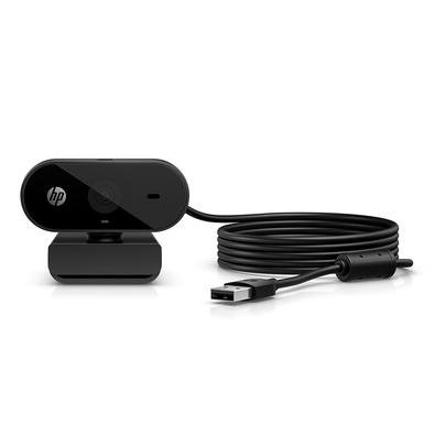 Webcam HP 320 FHD, 5MP, USB-A, Preto - 53X26AA#ABL Webcam HP 320 FHD, 5MP, USB-A, Preto - 53X26AA#ABL