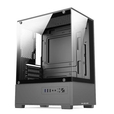 Gabinete Gamer Bluecase BG-054 HIT, Mid tower, Micro ATX e Mini ITX, Frontal e lateral em vidro, USB 3.0, Sem FANs, Cinza - BG-054GBX Gabinete Gamer Bluecase BG-054 HIT, Mid tower, Micro ATX e Mini ITX, Frontal e lateral em vidro, USB 3.0, Sem FANs, Cinza - BG-054GBX