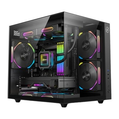 Gabinete Gamer Kalkan Midgard, Mid Tower, Micro-ATX, Lateral em Vidro Temperado, Sem FANs, Preto - KLK00039 Gabinete Gamer Kalkan Midgard, Mid Tower, Micro-ATX, Lateral em Vidro Temperado, Sem FANs, Preto - KLK00039