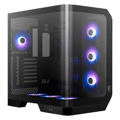 Gabinete Gamer MSI MAG Pano 120R PZ, Mid Tower, Vidro Panoramico, 4x FANs ARGB, ATX, Preto - PANO120RPZ Gabinete Gamer MSI MAG Pano 120R PZ, Mid Tower, Vidro Panoramico, 4x FANs ARGB, ATX, Preto - PANO120RPZ