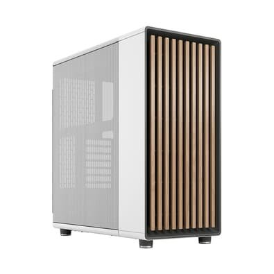 Gabinete Gamer Fractal Design North Chalk White, Mid Tower, ATX, Lateral em Vidro Escuro, Branco - FD-C-NOR1C-03 Gabinete Gamer Fractal Design North Chalk White, Mid Tower, ATX, Lateral em Vidro Escuro, Branco - FD-C-NOR1C-03