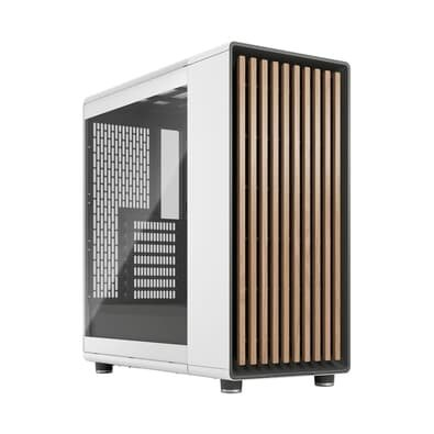 Gabinete Gamer Fractal Design North Chalk White TG Clear, Mid Tower, ATX, Lateral em Vidro, Branco - FD-C-NOR1C-04 Gabinete Gamer Fractal Design North Chalk White TG Clear, Mid Tower, ATX, Lateral em Vidro, Branco - FD-C-NOR1C-04