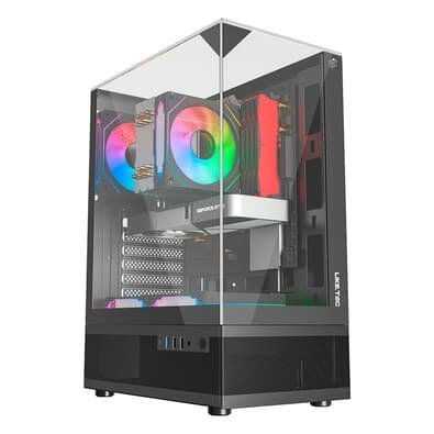Gabinete Liketec Gamer Kingdom, Sky Tower, ATX, Lateral, Frontal e Teto em Vidro Temperado, Sem FANs, Dark - LC-AT-KINGDOM-2095 Gabinete Liketec Gamer Kingdom, Sky Tower, ATX, Lateral, Frontal e Teto em Vidro Temperado, Sem FANs, Dark - LC-AT-KINGDOM-2095