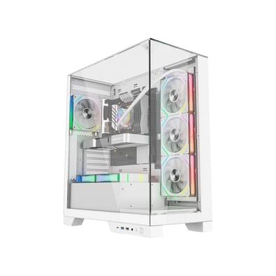 Gabinete Gamer Liketec Gamer Empire, Sky Tower, ATX, Lateral e Frontal em Vidro Temperado, Sem FANs, Branco Snow - LC-AT-EMPIRE-2092 Gabinete Gamer Liketec Gamer Empire, Sky Tower, ATX, Lateral e Frontal em Vidro Temperado, Sem FANs, Branco Snow - LC-AT-EMPIRE-2092