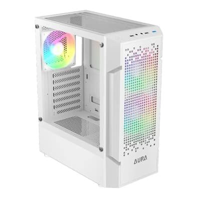 Gabinete Gamer Gamdias Aura GC7 WH, Mid Tower, ARGB, ATX, Lateral em Vidro Temperado, Branco - AURA GC7 WH ARGB Gabinete Gamer Gamdias Aura GC7 WH, Mid Tower, ARGB, ATX, Lateral em Vidro Temperado, Branco - AURA GC7 WH ARGB