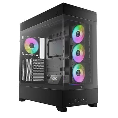 Gabinete Gamer Gamdias Atlas P1, Mid Tower, ARGB, ATX, Lateral em Vidro Temperado, Preto - ATLAS P1 Gabinete Gamer Gamdias Atlas P1, Mid Tower, ARGB, ATX, Lateral em Vidro Temperado, Preto - ATLAS P1